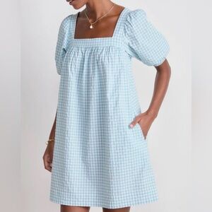 NWT Vineyard Vines Light Blue Gingham Mini Dress